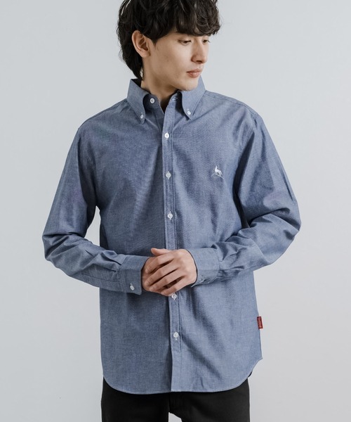Rocky Monroe(ロッキーモンロー)の「Healthknit ヘルスニットプロダクト 日本製 国産 ダンガリーボタンダウンシャツ(シャツ/ブラウス・メンズ・ネイビー/ブルー・M/L/XL)」の15枚目の写真
