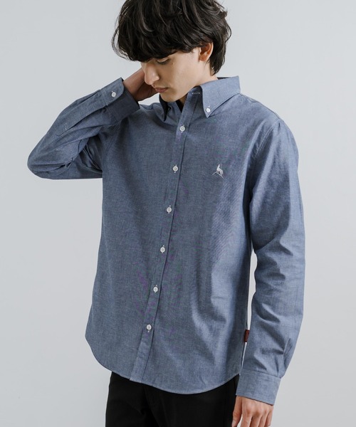 Rocky Monroe(ロッキーモンロー)の「Healthknit ヘルスニットプロダクト 日本製 国産 ダンガリーボタンダウンシャツ(シャツ/ブラウス・メンズ・ネイビー/ブルー・M/L/XL)」の16枚目の写真