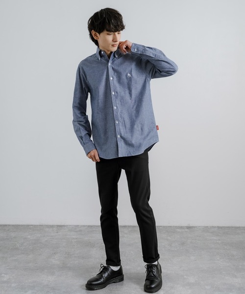 Rocky Monroe(ロッキーモンロー)の「Healthknit ヘルスニットプロダクト 日本製 国産 ダンガリーボタンダウンシャツ(シャツ/ブラウス・メンズ・ネイビー/ブルー・M/L/XL)」の17枚目の写真