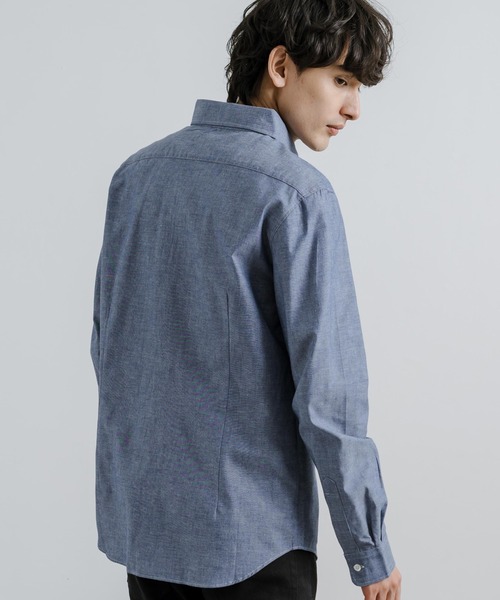 Rocky Monroe(ロッキーモンロー)の「Healthknit ヘルスニットプロダクト 日本製 国産 ダンガリーボタンダウンシャツ(シャツ/ブラウス・メンズ・ネイビー/ブルー・M/L/XL)」の19枚目の写真