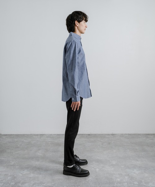 Rocky Monroe(ロッキーモンロー)の「Healthknit ヘルスニットプロダクト 日本製 国産 ダンガリーボタンダウンシャツ(シャツ/ブラウス・メンズ・ネイビー/ブルー・M/L/XL)」の13枚目の写真