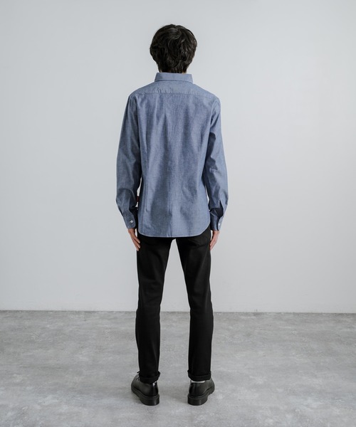 Rocky Monroe(ロッキーモンロー)の「Healthknit ヘルスニットプロダクト 日本製 国産 ダンガリーボタンダウンシャツ(シャツ/ブラウス・メンズ・ネイビー/ブルー・M/L/XL)」の14枚目の写真