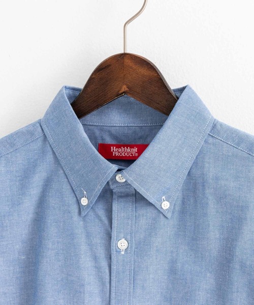 Rocky Monroe(ロッキーモンロー)の「Healthknit ヘルスニットプロダクト 日本製 国産 ダンガリーボタンダウンシャツ(シャツ/ブラウス・メンズ・ネイビー/ブルー・M/L/XL)」の3枚目の写真