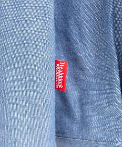 Rocky Monroe(ロッキーモンロー)の「Healthknit ヘルスニットプロダクト 日本製 国産 ダンガリーボタンダウンシャツ(シャツ/ブラウス・メンズ・ネイビー/ブルー・M/L/XL)」の5枚目の写真