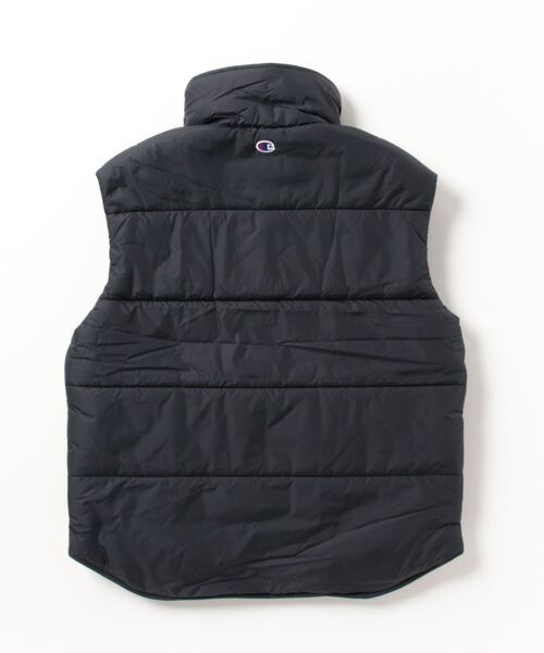 Champion(チャンピオン)の「Champion/チャンピオン 撥水 防風 保温 ナイロン Sorona エコダウン中綿ベスト(ダウンベスト・レディース・ブラック・M/L)」の2枚目の写真
