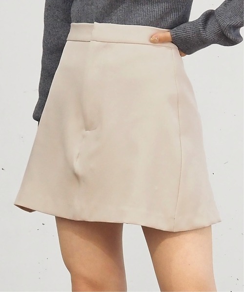 tiptop（ティップトップ）の「【web限定アイテム/2サイズ展開】台形ミニスカパン（スカート・レディース・アイボリー/ブラック/チャコールグレー・S/M）」の2枚目の写真