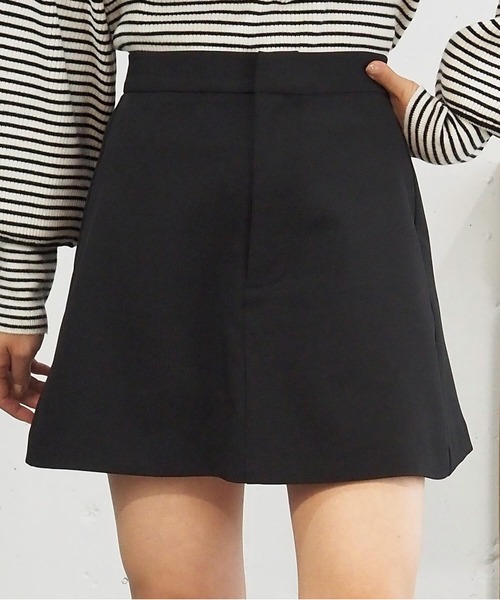 tiptop（ティップトップ）の「【web限定アイテム/2サイズ展開】台形ミニスカパン（スカート・レディース・アイボリー/ブラック/チャコールグレー・S/M）」の3枚目の写真