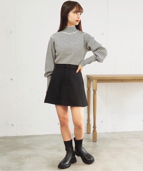 tiptop（ティップトップ）の「【web限定アイテム/2サイズ展開】台形ミニスカパン（スカート・レディース・アイボリー/ブラック/チャコールグレー・S/M）」の6枚目の写真