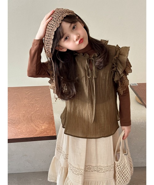 Bee des Bee（ビーデスビー）の「トップス2点セット（アンサンブル・キッズ・ブラウン・130cm/110cm/120cm/140cm/100cm）」の3枚目の写真