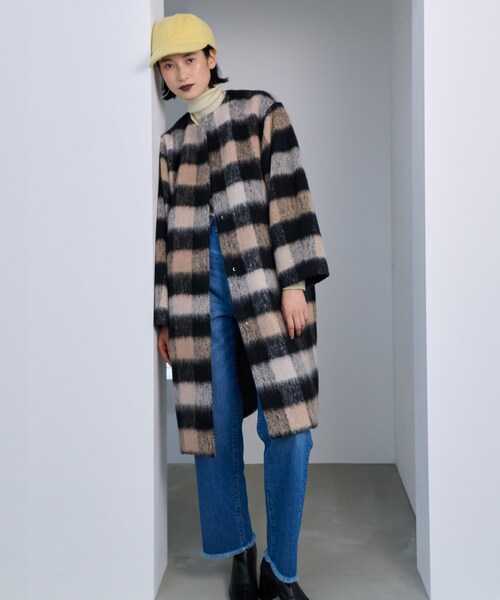処分価格から更にお値下げ　美品　GALLEST ボックスシャギーコート GALLEST（ギャレスト）の「ボックスシャギーコート（ノーカラー