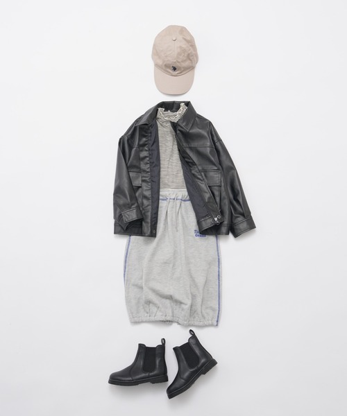 CIAOPANIC TYPY（チャオパニックティピー）の「【KIDS】ワンポイント刺繍配色ステッチ裏毛バルーンスカート（スカート・キッズ・ピンク/グレー/チャコールグレー・L/M/S/XXL/XL）」の18枚目の写真