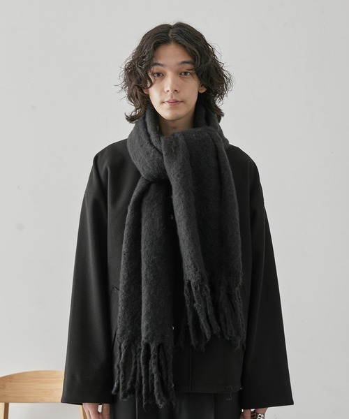 JUNRED(ジュンレッド)の「ボリュームカラーマフラー(マフラー・メンズ・ライトグレー/グリーン/オレンジ/ホワイト/ブラック・FREE)」の6枚目の写真