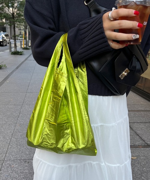 DouDou(ドゥドゥ)の「【BAGGU/バグゥ】23HO BABY BAGGU メタリック(エコバッグ/サブバッグ・レディース・ライム/シルバー/ゴールド・FREE)」の11枚目の写真