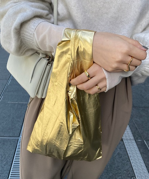 DouDou(ドゥドゥ)の「【BAGGU/バグゥ】23HO BABY BAGGU メタリック(エコバッグ/サブバッグ・レディース・ライム/シルバー/ゴールド・FREE)」の18枚目の写真