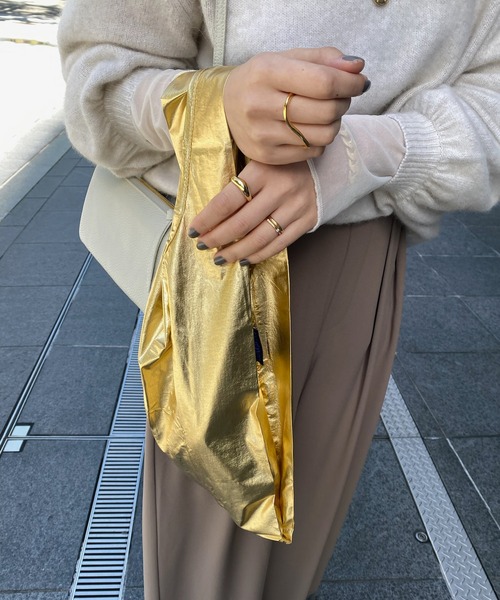 DouDou(ドゥドゥ)の「【BAGGU/バグゥ】23HO BABY BAGGU メタリック(エコバッグ/サブバッグ・レディース・ライム/シルバー/ゴールド・FREE)」の19枚目の写真