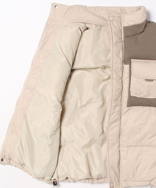 aimoha（アイモハ）の「【aimoha-KIDS-】子供服 フェイクダウンベスト (AW)（ダウンベスト・キッズ・チョコ/オフホワイト・110/120/150/130/140）」の4枚目の写真