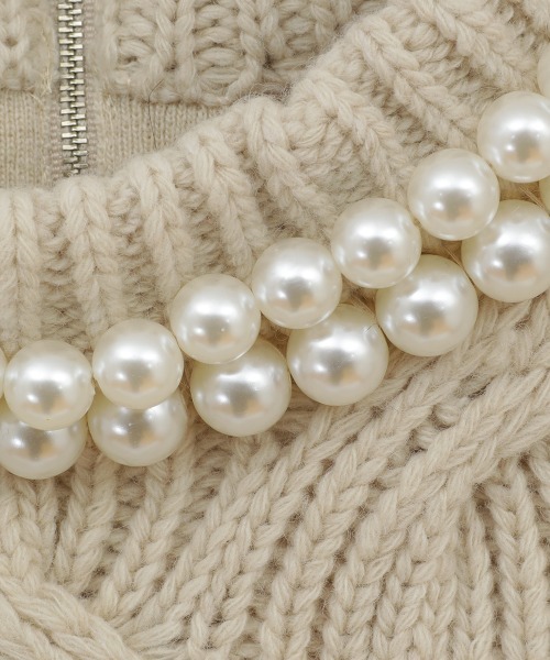 CLANE(クラネ)の「PEARL NECK KNIT TOPS(ニット/セーター CLANE(クラネ)の「PEARL NECK KNIT TOPS(ニット/セーター