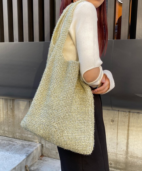 CAPRICIEUX LE'MAGE（カプリシューレマージュ）の「ラメトートバッグ（トートバッグ・レディース・シルバー/ゴールド・FREE）」の3枚目の写真