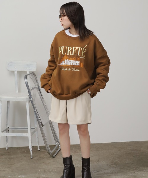 AO2（アオズ）の「Embroidered Logo Sweatshirt / 刺繍ロゴ ビッグスウェット 裏起毛（スウェット）」 - WEAR