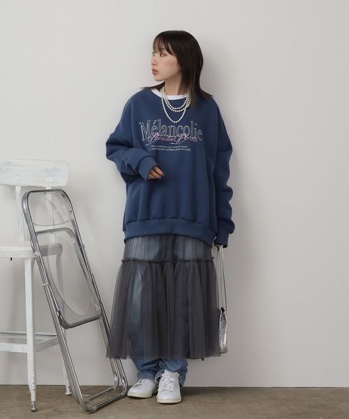 AO2（アオズ）の「Embroidered Logo Sweatshirt / 刺繍ロゴ ビッグスウェット 裏起毛（スウェット）」 - WEAR