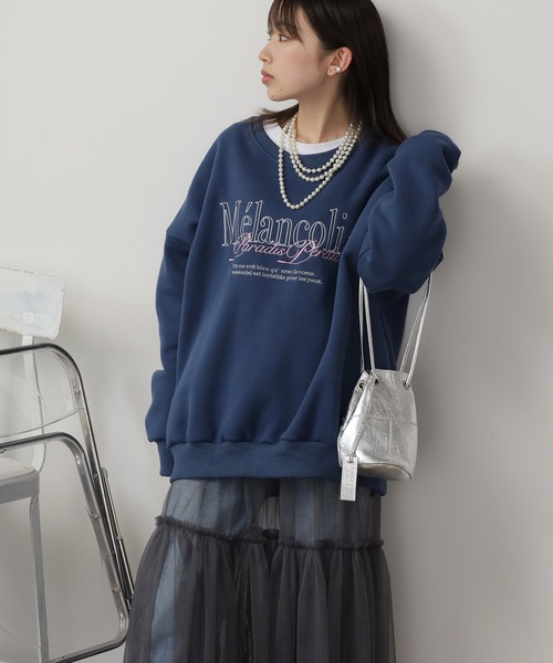 AO2（アオズ）の「Embroidered Logo Sweatshirt / 刺繍ロゴ ビッグスウェット 裏起毛（スウェット）」 - WEAR