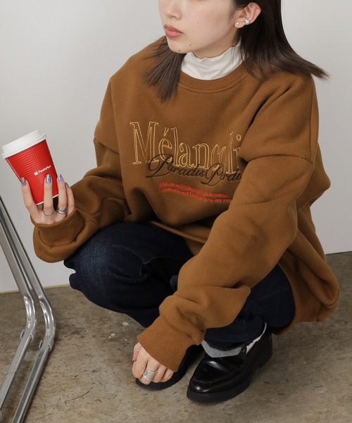 AO2（アオズ）の「Embroidered Logo Sweatshirt / 刺繍ロゴ ビッグスウェット 裏起毛（スウェット）」 - WEAR