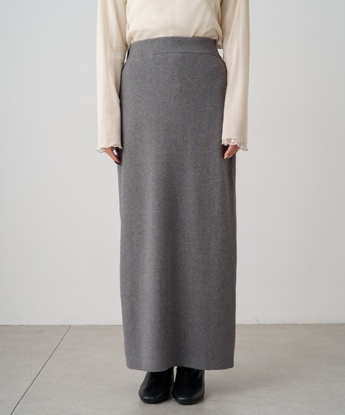 PUAL CE CIN（ピュアルセシン）の「リブニットナロースカート（スカート・レディース・グレー/ブラウン/ブラック・FREE）」の20枚目の写真