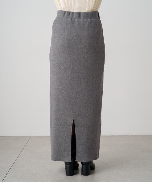 PUAL CE CIN（ピュアルセシン）の「リブニットナロースカート（スカート・レディース・グレー/ブラウン/ブラック・FREE）」の22枚目の写真