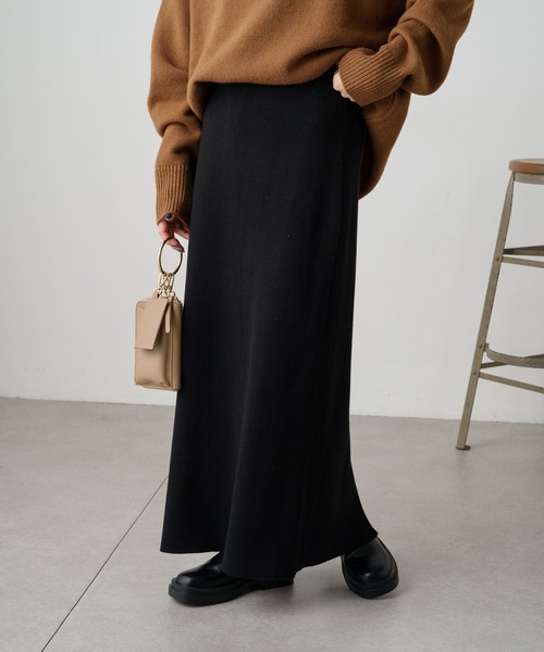 PUAL CE CIN（ピュアルセシン）の「リブニットナロースカート（スカート・レディース・グレー/ブラウン/ブラック・FREE）」の16枚目の写真