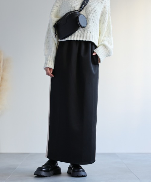 sakishimatokyo(サキシマトーキョー)の「【セットアップ対応】サイドラインジャージスカート(スカート・レディース・ネイビー/ベージュ/ブラック・FREE)」の20枚目の写真