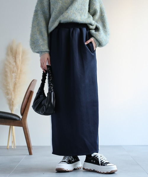sakishimatokyo(サキシマトーキョー)の「【セットアップ対応】サイドラインジャージスカート(スカート・レディース・ネイビー/ベージュ/ブラック・FREE)」の5枚目の写真