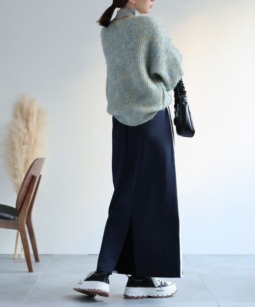 sakishimatokyo(サキシマトーキョー)の「【セットアップ対応】サイドラインジャージスカート(スカート・レディース・ネイビー/ベージュ/ブラック・FREE)」の18枚目の写真