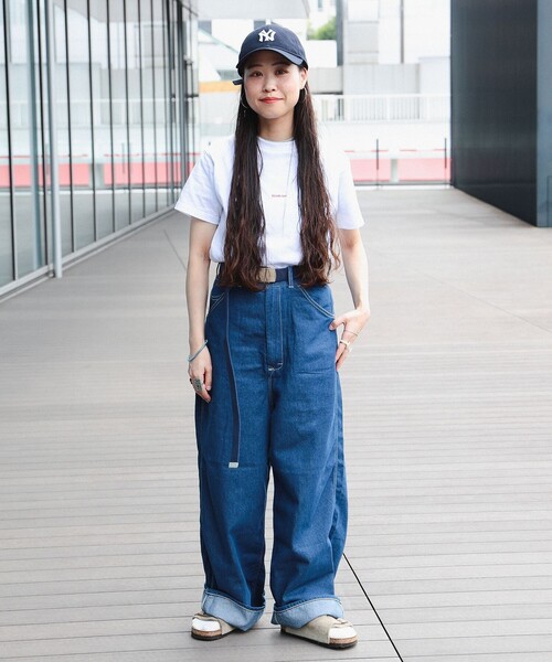 BEAMS BOY（ビームスボーイ）の「BEAMS BOY / ボーイ エンブロイダリー クルー ショートスリーブ（Tシャツ/カットソー・レディース・ナチュラル/ロイヤルブルー/ピンク/グリーン/オフホワイト/ブラック・1/2）」の10枚目の写真