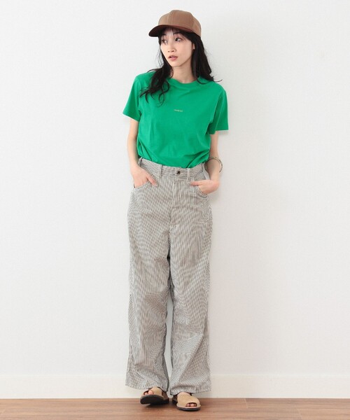 BEAMS BOY（ビームスボーイ）の「BEAMS BOY / ボーイ エンブロイダリー クルー ショートスリーブ（Tシャツ/カットソー・レディース・ナチュラル/ロイヤルブルー/ピンク/グリーン/オフホワイト/ブラック・1/2）」の11枚目の写真