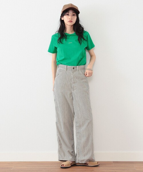 BEAMS BOY（ビームスボーイ）の「BEAMS BOY / ボーイ エンブロイダリー クルー ショートスリーブ（Tシャツ/カットソー・レディース・ナチュラル/ロイヤルブルー/ピンク/グリーン/オフホワイト/ブラック・1/2）」の8枚目の写真