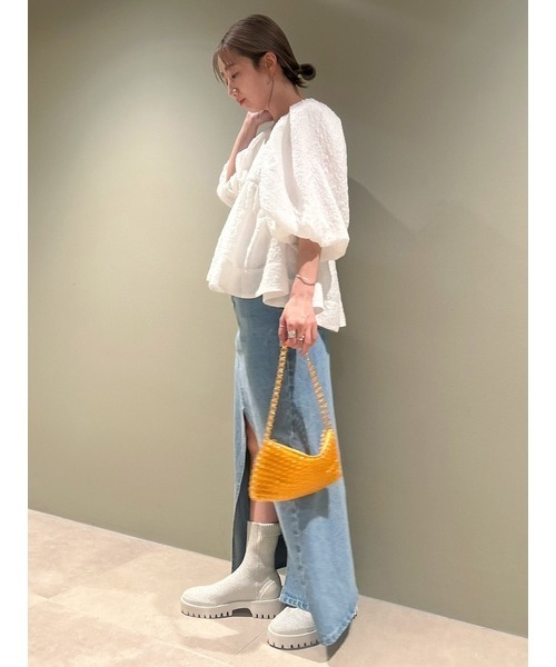 emmi（エミ）の「【emmi atelier】ワンショルダービーズバッグ（ハンドバッグ・レディース・ブルー/クリア/オレンジ・FREE）」の17枚目の写真