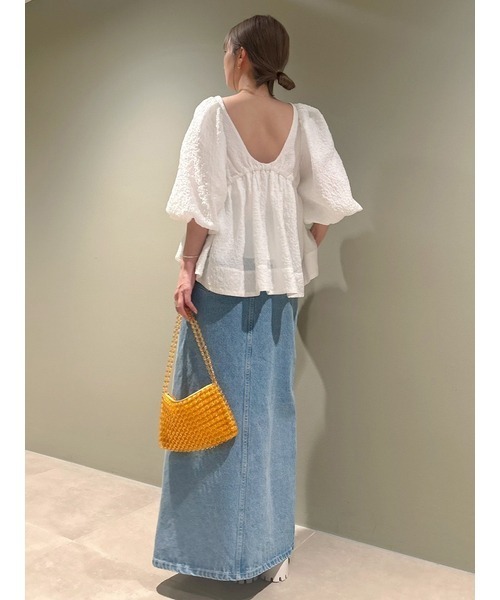 emmi（エミ）の「【emmi atelier】ワンショルダービーズバッグ（ハンドバッグ・レディース・ブルー/クリア/オレンジ・FREE）」の18枚目の写真