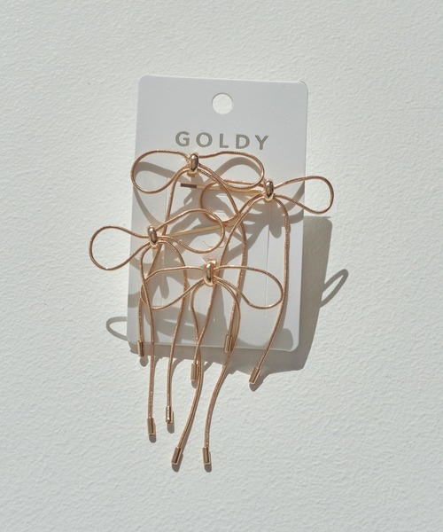 GOLDY（ゴールディ）の「コード ミニ リボン へアカフ & ヘアピン（その他ヘアアクセサリー・レディース・ブラック/シルバー/ゴールド・FREE）」の14枚目の写真