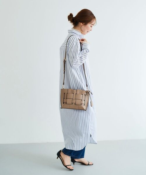 le.coeur blanc（ルクールブラン）の「メッシュ編みショルダーバッグ（ショルダーバッグ・レディース・ベージュ/ブラック・FREE）」の9枚目の写真