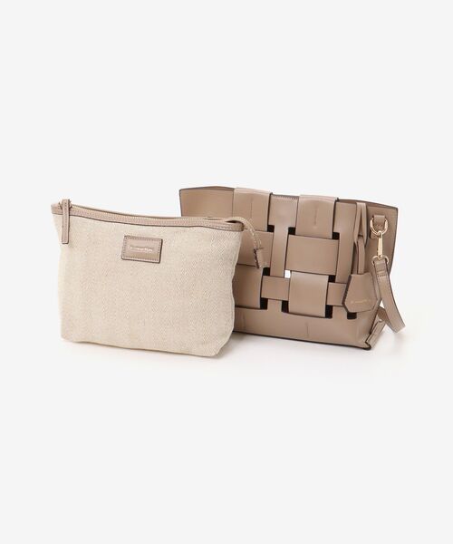 le.coeur blanc（ルクールブラン）の「メッシュ編みショルダーバッグ（ショルダーバッグ・レディース・ベージュ/ブラック・FREE）」の20枚目の写真