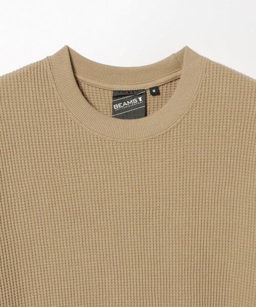 BEAMS T（ビームスティー）の「BEAMS T / ワッフル クルーネック ショートスリーブ 24（Tシャツ/カットソー・メンズ・ブラック/ベージュ/ネイビー・S/M/L/XL）」の8枚目の写真