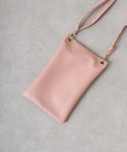 FUNALIVE（ファンアライブ）の「ソフト合皮フロントファスナー使いミニモバイルショルダーバッグ（ショルダーバッグ・メンズ・サックスブルー/ホワイト/ピンク/ブラック/オレンジ・FREE）」の15枚目の写真