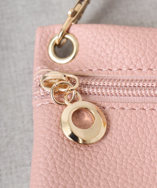 FUNALIVE（ファンアライブ）の「ソフト合皮フロントファスナー使いミニモバイルショルダーバッグ（ショルダーバッグ・メンズ・サックスブルー/ホワイト/ピンク/ブラック/オレンジ・FREE）」の12枚目の写真