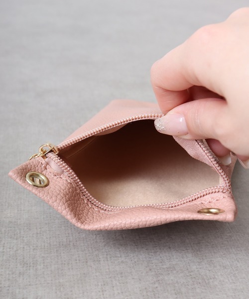 FUNALIVE（ファンアライブ）の「ソフト合皮フロントファスナー使いミニモバイルショルダーバッグ（ショルダーバッグ・メンズ・サックスブルー/ホワイト/ピンク/ブラック/オレンジ・FREE）」の14枚目の写真