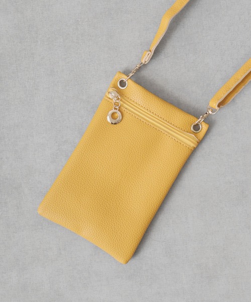 FUNALIVE（ファンアライブ）の「ソフト合皮フロントファスナー使いミニモバイルショルダーバッグ（ショルダーバッグ・メンズ・サックスブルー/ホワイト/ピンク/ブラック/オレンジ・FREE）」の22枚目の写真