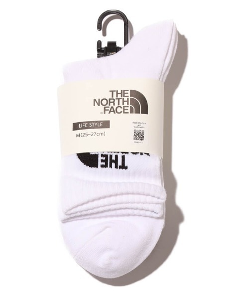 THE NORTH FACE（ザノースフェイス）の「THE NORTH FACE TNF Jacquard Logo 3P Crew / ザ・ノース・フェイス TNF ジャカード ロゴ 3P クルー（ソックス/靴下・メンズ・ホワイト/ブラック・S/M/L）」の8枚目の写真