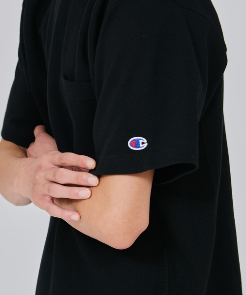 Champion(チャンピオン)の「【Champion/チャンピオン】メンズ リバースウィーブ(R) ショートスリーブポケットTシャツ(Tシャツ/カットソー・メンズ・オートミール/グリーン系その他2/ネイビー/ホワイト/グレー/ブルー系その他5/ブラック/ブルー系その他/グリーン系その他3/ペールイエロー/アッシュグレー・X-LARGE/LARGE/MEDIUM/SMALL)」の20枚目の写真