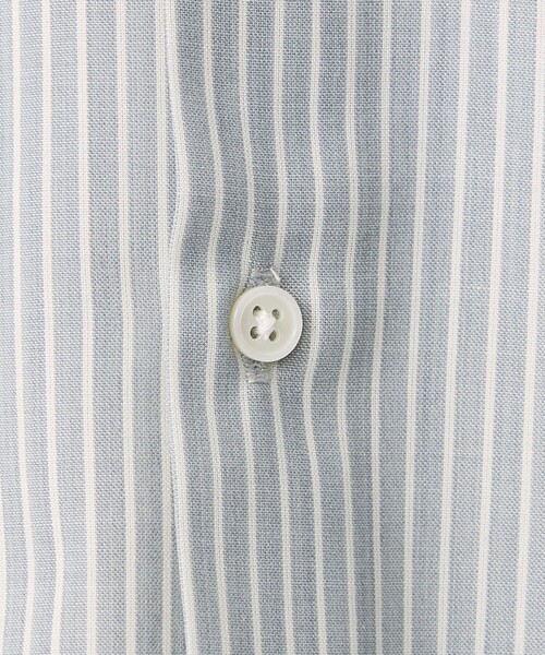 green label relaxing(グリーンレーベルリラクシング)の「TWウォッシャブルトロ ストライプ バンドカラー シャツ -ストレッチ・防シワ-(シャツ/ブラウス・メンズ・ロイヤルブルー/ケリー/ライトグレー・L/M/S/XL)」の16枚目の写真