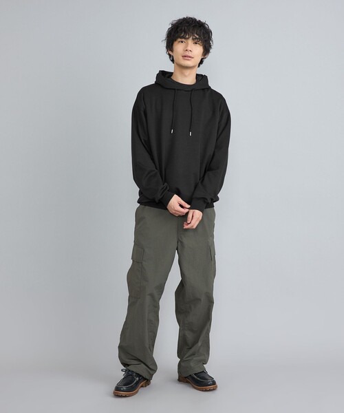 coen（コーエン）の「メランジダンボールパーカー（パーカー・メンズ・オフホワイト/ブラック/グレー・S/M/L/XL）」の11枚目の写真