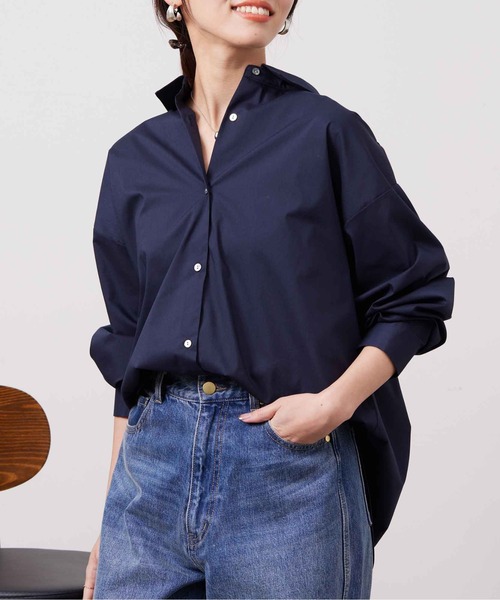Chez toi(シェトワ)の「BACKギャザーデザインシャツ(シャツ/ブラウス・レディース・アイボリー/オフホワイト/バイオレット/ネイビー・FREE)」の7枚目の写真